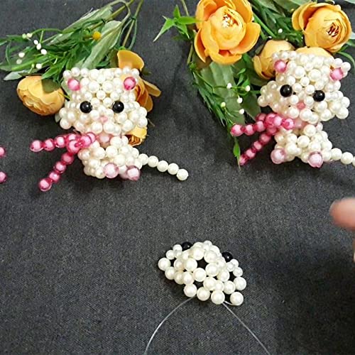 1380Pcs Black Eye Beads for Stuffed Animals 5 Sizes Mini Round Plastic Doll Eyes Mix for Amigurumi Crochet Craft Projects Bear Making and DIY Jewelry Spacer Beads with Storage Box