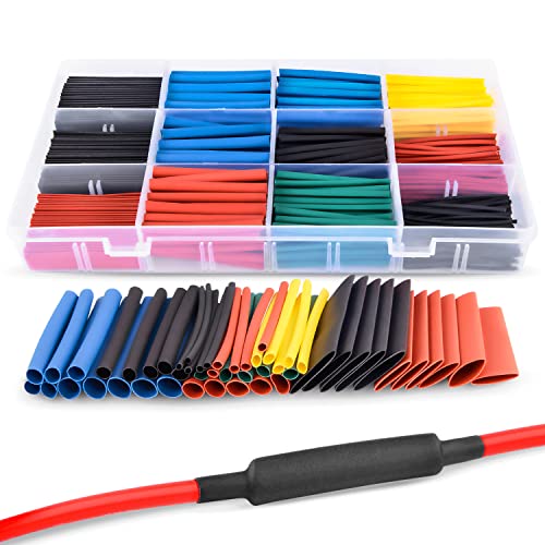 Nilight 100PCS Quick Splice Solderless Wire and T-Tap Electrical Connectors 22-18 18-14 12-10 AWG T Tap Insulated Terminal Assortment Kit & 50005R Heat Shrink 2:1 Electric Insulation Tube Kit