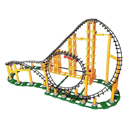 CDX Blocks: Sidewinder - 825 Pieces, Building Brick Set, Gravity Powered Looping Coaster Model, Promotes STEM Learning