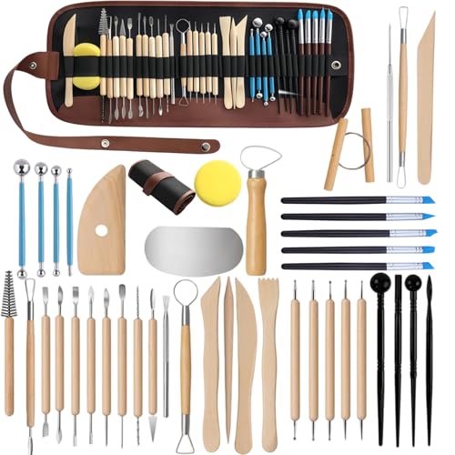 43 PCS Clay Tool,Clay Sculpting Tools Kit with Storage Bag