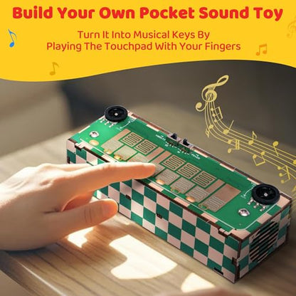 Build Your Own Musical Instrument Portable Music Synthesizer, with 8 Key Touchpad, Novelty Toys for Beginner Musicians Kids & Teens & Adults, Fun Gifts for Teen Boys & Girls & Friends