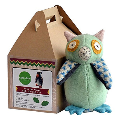 Cate & Levi - Stuffed Animal Making Kit - Unique Child Gift - Machine Washable (Owl), 84 months to 168 months - style: Owl