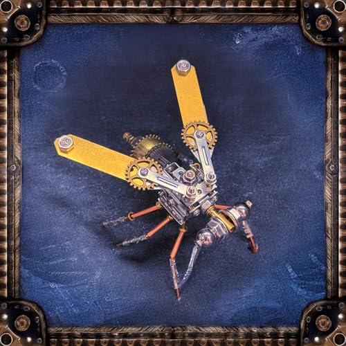 3D Metal Puzzle Insect Bug Mechanical Fly Model Steampunk Sculpture DIY Projects Making Kit Arts and Crafts Metal Building Science kit, Ideas,Gifts for Birthday(Mechanical Fly A) - style: Mechanical Fly A