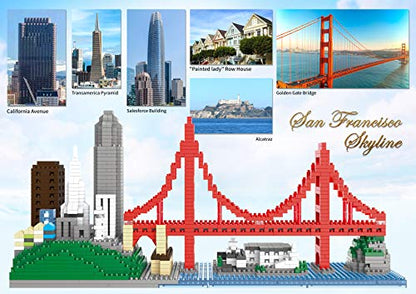 Architecture Skyline Micro Mini Block San Francisco Building Model Set Gift