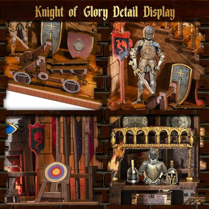 NookMaster Book Nook Kit with LED Light DIY Miniature Dollhouse for Adults - color: Knight of Glory