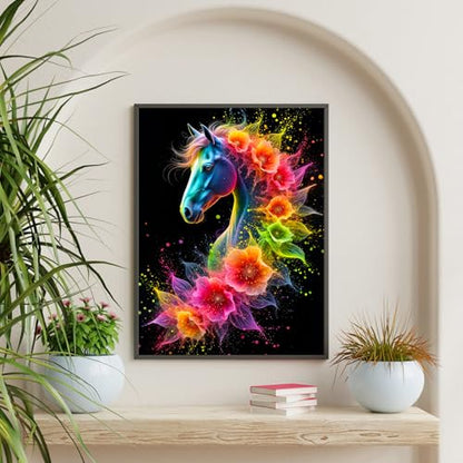 Okarina Diamond Art Kits for Adults & Beginners, Horse Diamond Painting Kit - color: HMDPUS-26104