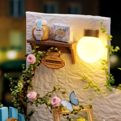 OZJAY Miniature House Kit for Adults, Mini House Kit with LED & Dust Cover