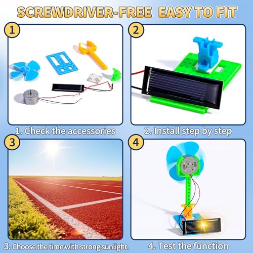 STEM Kits for Kids Science STEM Toys, 8 Bulk Solar Powered Crafts Boys Girl