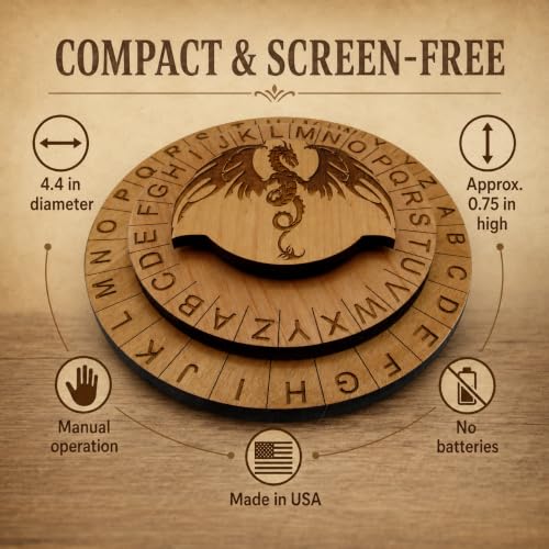 Dragon Cipher Wheel - Accessory for Table Top Gaming - size: Dragon Cypher