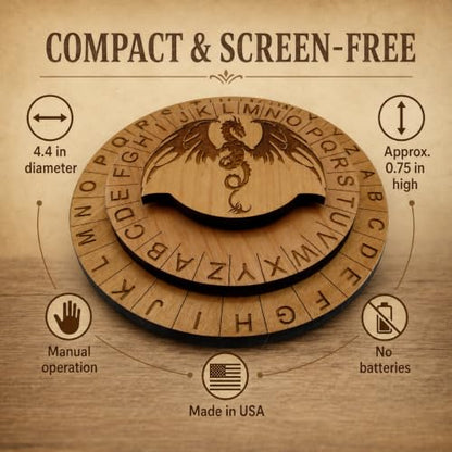 Dragon Cipher Wheel - Accessory for Table Top Gaming - size: Dragon Cypher