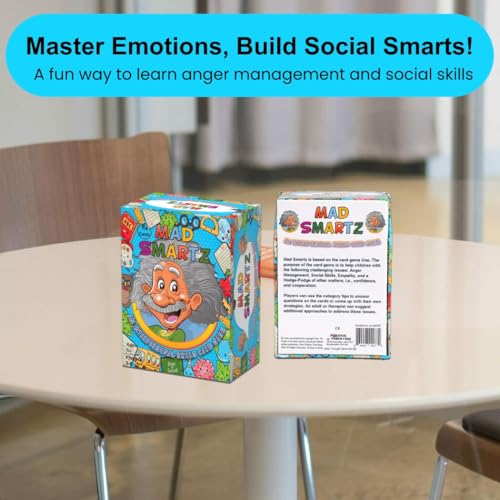 Thought-Spot Mad Smartz Anger Management & Social Skills Game for Kids & Teens | Impulse Control & CBT Tool for Emotional Regulation | for Home, School, or Therapy | Autism & ADHD Must-Have