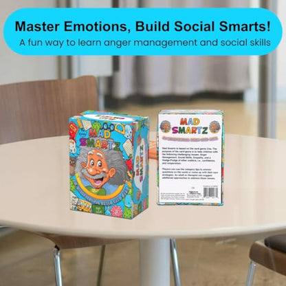 Thought-Spot Mad Smartz Anger Management & Social Skills Game for Kids & Teens | Impulse Control & CBT Tool for Emotional Regulation | for Home, School, or Therapy | Autism & ADHD Must-Have