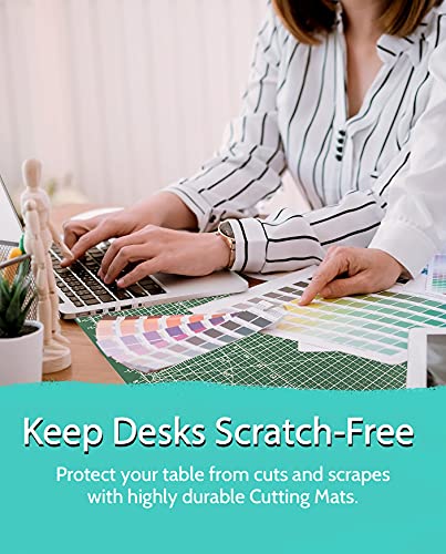 G+ Self healing Crafting Mat 12" x 18", Double-Sided Cutting Board 5-Ply Rotary Cutting Mat for Crafts, Fabric, Quilting, Sewing, Hobby, Precision Project - color: Dark Green, size: 18"L x 12"W
