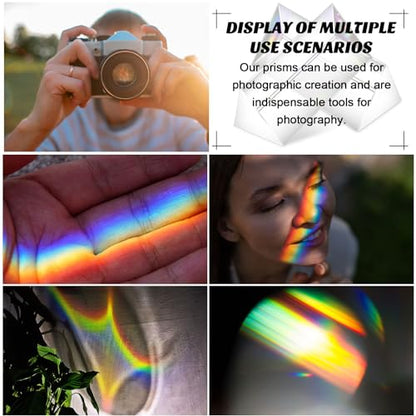 SiliFine 24 Pack 2.5 Inch Clear Triangular Glass Prisms Bulk - size: 2.5 Inch