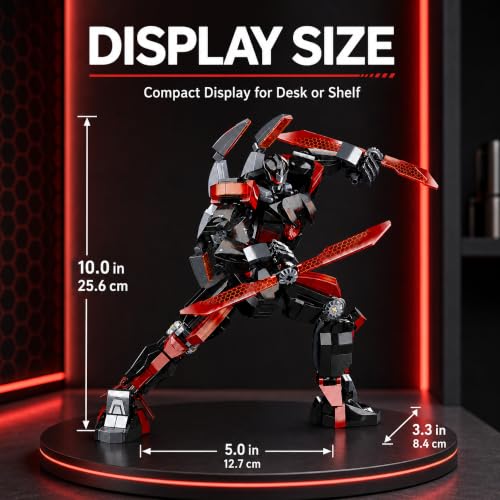 Black Wanderer Mech Building Block Set for Mecha Fans 585 Pcs - style: Black Robot