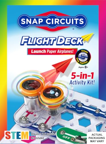 SNAP CIRCUITS Flight Deck STEM Toy, Paper Airplane Launcher, Ages 8+