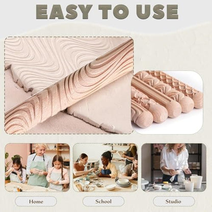 11Pcs Pottery Clay Trimming Tools Kit for Molding Sculpting Crafting