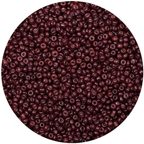 5000pcs Brown Red Glass Seed Beads Bulk, Small Tiny Waist Spacer Beads for Bracelet, Necklace Jewelry Making, DIY Craft Projects(3mm 8/0) - color: Brown Red, size: 3mm