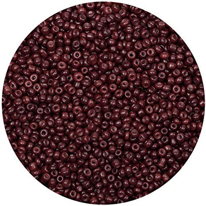 5000pcs Brown Red Glass Seed Beads Bulk, Small Tiny Waist Spacer Beads for Bracelet, Necklace Jewelry Making, DIY Craft Projects(3mm 8/0) - color: Brown Red, size: 3mm