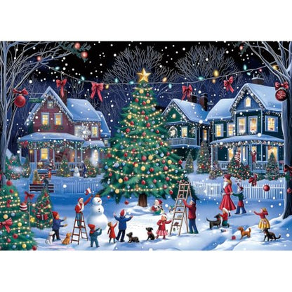 Blueforest 1000 Piece Community Christmas Tree Jigsaw Puzzle for Adults - color: Community Christmas Tree