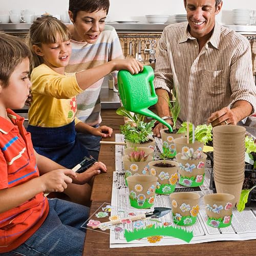 Spring Garden Paper Pot Craft Kit Bulk for Kids Flower Planting Growing - size: 18pc