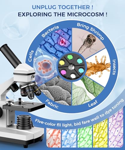 PalliPartners Compound Microscope for Adults & Students, White