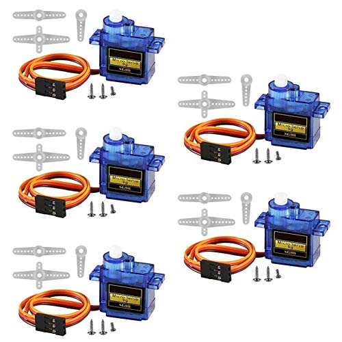 ACEIRMC SG90 Servo Motor Micro Servo 9G Servo Motor for RC Robot Arm Helicopter Airplane Remote Control (5pcs) - color: 5pcs
