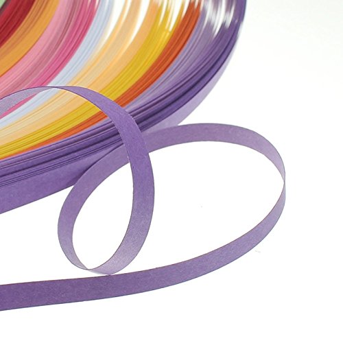 ODETOJOY Quilling Paper Strips 7mm 26 Colors 260 Strips Set DIY Origami Paper Quilling Art Length 39cm - size: Width-7mm