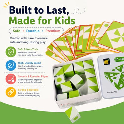 STEM Puzzle Toy – Digital Building Blocks Counting Learning Toddler Toys, Montessori Cube Puzzle for Educational Logical Thinking & Imagination, Sensory Travel Gift for 3,4,5,6,7 Years Kids