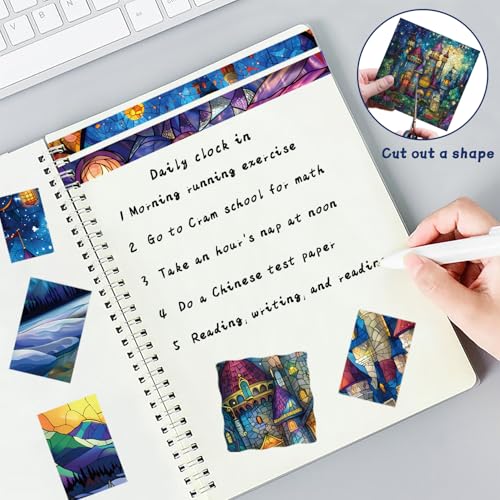 6x6" Cardstock Single Sided Scrapbooking,Craft Decorative Scrap Book Paper - color: 24sheets-Stained Glass
