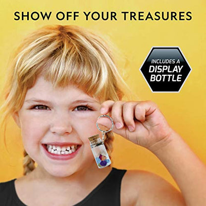 National Geographic Semi-Precious Gemstone Dig Kit for Kids - 15 Real Gems Including Amethyst, Garnet, Opal, Blue Topaz, and More, STEM Rock Collection Activity, Dig Brick, Science Kit for Kids - style: 15 Semi-precious Gems