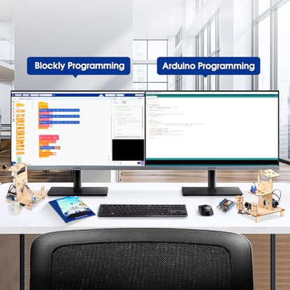 ACEBOTT 5-in-1 ESP32 STEM Smart Home and School Education Kit Compatible with Arduino, STEM Robotics Science Kits for Students Age 12+, Engineering Projects STEAM Activities Gifts 12-16 Year Old - color: 5-in-1 Esp32 Stem Education Kit