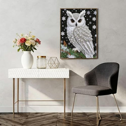 SuuTang 5D Owl Diamond Art Pearl Painting Kits for Adults, 13.8X17.8 inch - color: OWL 002