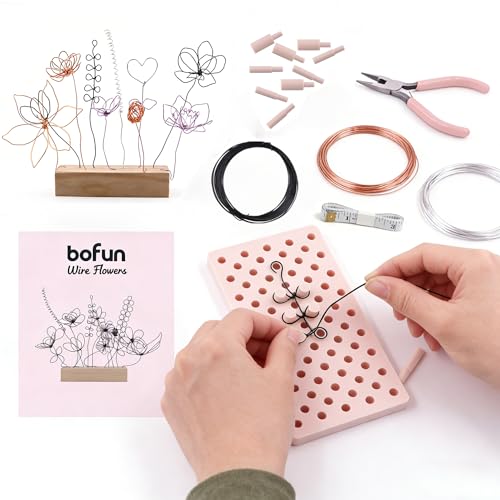 BoFUN Wire Art Flower Craft Kit for Teens & Adults Women Birthday - style: Home Deco