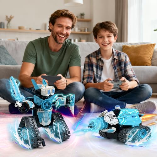 Robot Building Kit, Educational STEM Toys & Birthday Gifts for 6 7 8 9 10 11 12+ Year Old Boys Kids, 3 in 1 DIY Science RC Robotics Sets with APP and Remote Control Projects