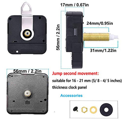 HILLHOME 3 Pair Hands Quartz Motor Wall Clock Movements Mechanism Battery Operated DIY Repair Parts Replacement, 4/5 Inch Maximum Dial Thickness, 1-1/5 Inch Total Shaft Length - color: Shaft Length 1-1/5 Inch