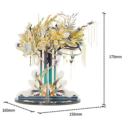 MU Fairy Series Elf Crowns 3D Metal Model Kits Fairy Crown Cinderella Princess Puzzles Kits for Adults, DIY Miniature Dollhouse Building, Birthday New Year Xmas Gift - color: Elf Crown