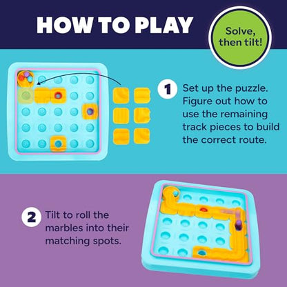 Educational Insights Tiltonic Marble Maze - Marble Circuit Board for Kids, Brain Teasers for Kids 8-12, 3D Maze Puzzle, Single Player Puzzle Games, Logic-Building STEM Board Games