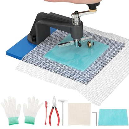 Glass Circle Cutter Kit for Stained Glass, Mosaic, DIY Crafts – Adjustable 0.39–3.93" Lens Circle Cutter with Non-Slip Mat, Gloves, Glass Cutter, Pliers, Hammer, & 1 pc Stained Glass (Random Color)