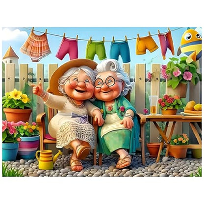 Grandmother Diamond Art Kits for Adults, Diamond Painting Kits 12x16 Inch - color: Style 60
