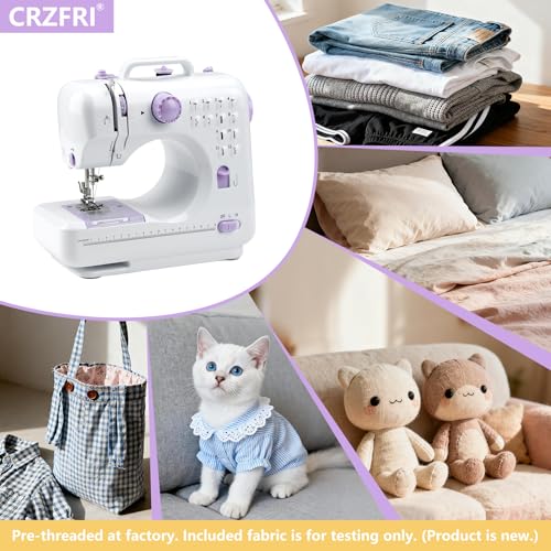 Sewing Machine with Extension Table and Sewing Kit for Beginners - size: Includes Fruit&Green Fabric