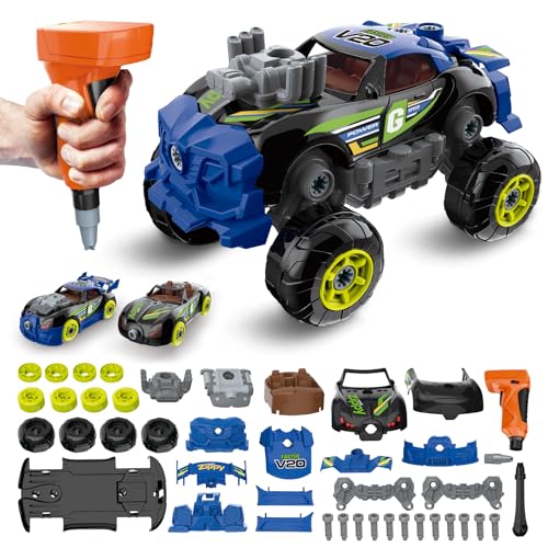 Pup Go 43 Pcs Building Car for Boys Age 3 4 5 6 7 8, Build Your Own Car Set - color: Black