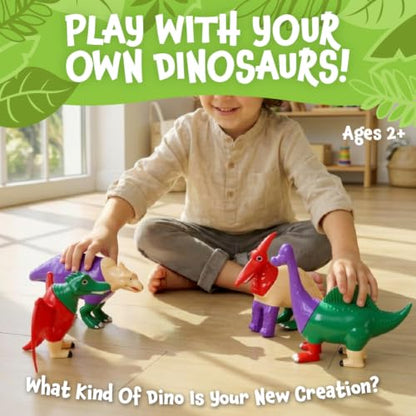 POPULAR PLAYTHINGS Large Magnetic Mix or Match Dinosaurs 2, Set of 4