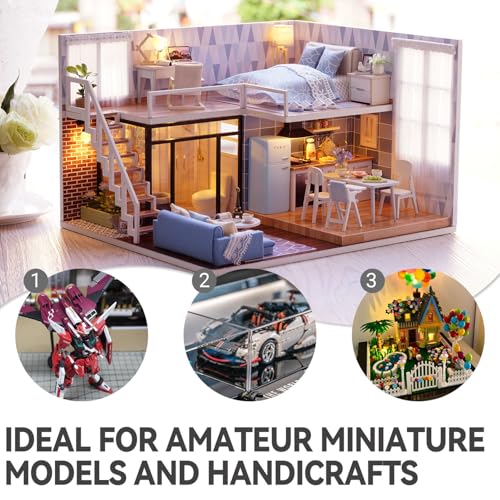 Kisoy 17PCS Model Kit Tools, Gundam & Dollhouse Essential Set with Case - Hobby Tools for Building, Repairing Airplane, Car and Robot Models - color: Mocha Coffee Shop