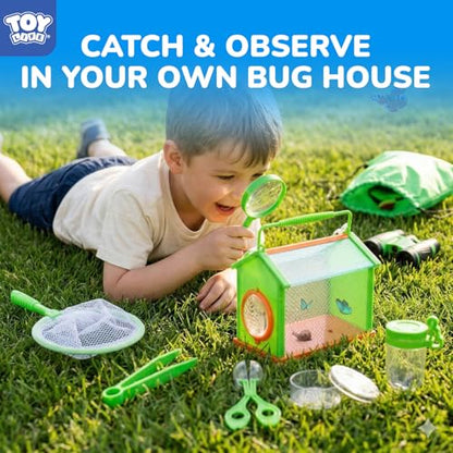 TOY Life Bug Catcher for Kids, Bug Catching Kit Kids Explorer Kit with Bug Net, Catching Tool, Tweezers, Magnifying Glass, Binoculars, Insect Catcher, Educational Outdoor Toys Kid Adventure Set - style: Core Explorer Set