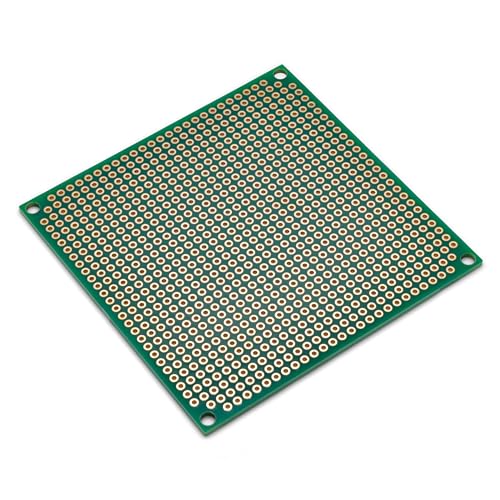 Double Sided ENIG Perf Board, PCB Board, Electronic Circuit Board for DIY Prototype Circuit, FR4, Plated Through Hole Solder Prototype Board, ST-PERF-3-3 (3" x 3") - style: 3" x 3"