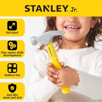 Stanley Jr. Tool Set for Kids, 21-Piece Kids Tool Box - Ideal Tool Sets for Age 3+, Tool Box for Early Learning and Development, Child-Safe and Durable
