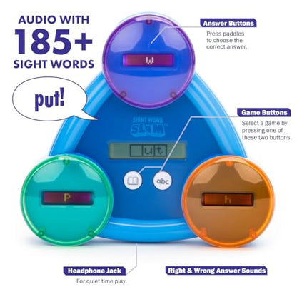 Educational Insights Sight Word Slam - Kindergarten Learning Activities, Sight Word Games, Electronic Phonics Flash Cards, Reading Games for Kids 5-7, Learn to Read CVC Words, Literacy Development