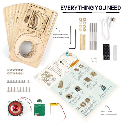 DIY Bluetooth Speaker Kit for Kids, STEM Electronic Project, Build Your Own - color: Red