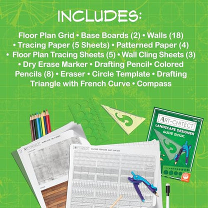 MindWare Art-chitect Landscape Designer for Kids – 3D Landscape Design Kit for Kids Ages 8 and Up – Learn The Basics of Architecture As You Design Start to Finish